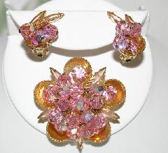 Pink Navettes Brooch