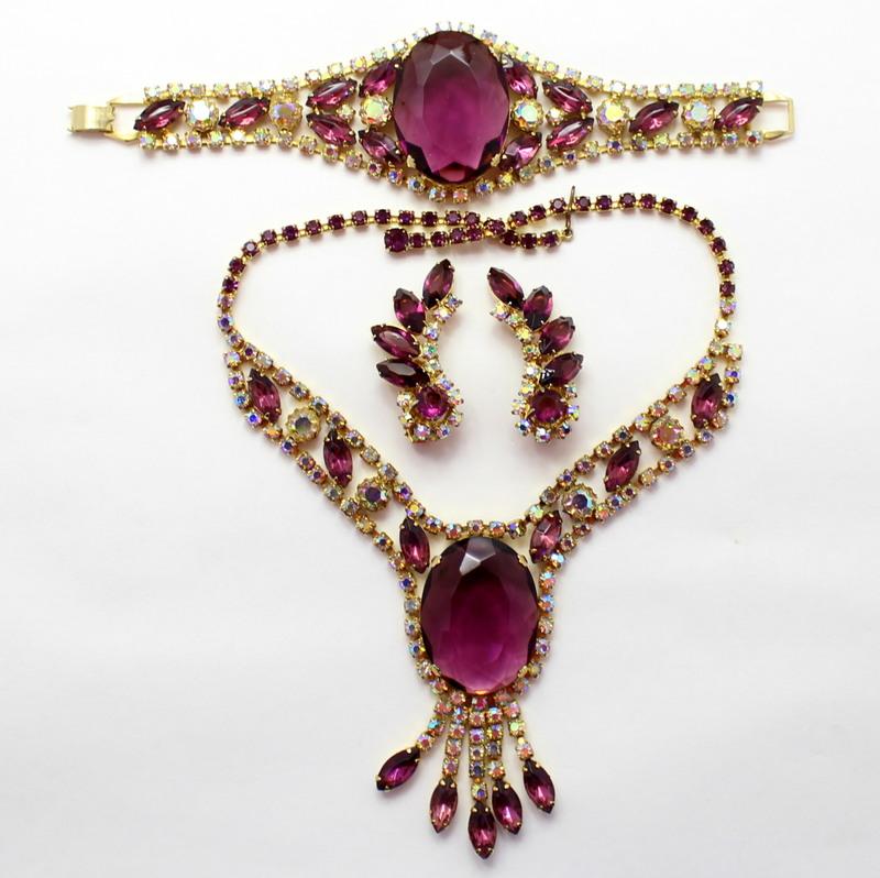Front view of Purple (cardinal) Oval Necklace