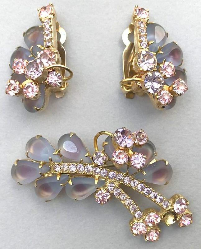 Front view of Purple (cardinal) Pear Frosted Brooch