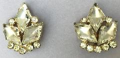 Yellow Diamond Frosted Earrings Clip