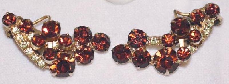 Front view of Topaz Chatons Only Earrings Clip