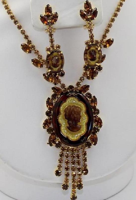 Front view of Topaz Oval Molded/Cut Earrings Clip