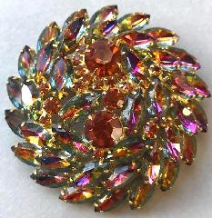 Topaz Navettes Multi-Color/Shaded Brooch