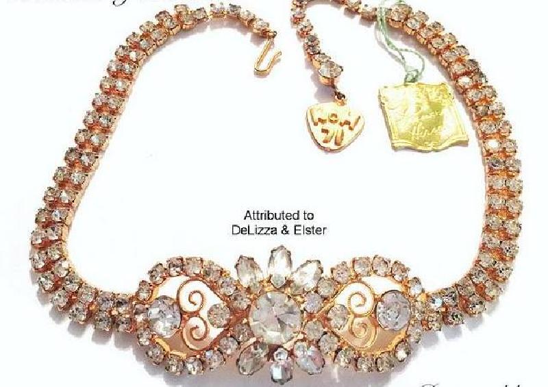 Front view of Clear Navettes Necklace