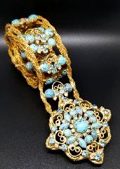 Turquoise Cabochons Spotted Belt
