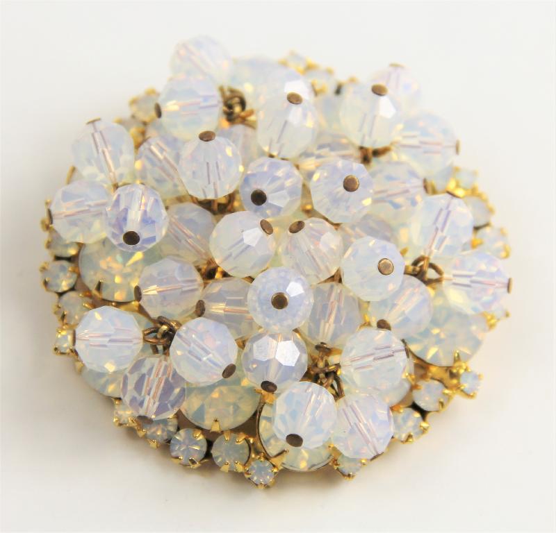 Front view of Clear Chatons Only Brooch