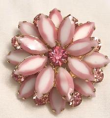 Pink Navettes Brooch