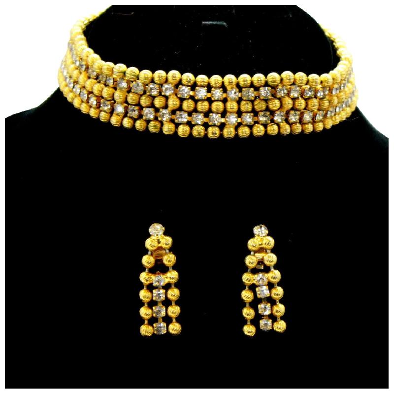 Front view of Clear Chatons Only Earrings Clip