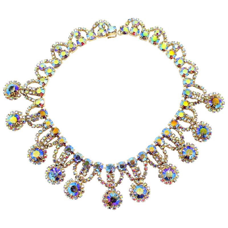 Front view of AB Chatons Only Necklace
