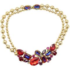 Red Pear Multi-Color/Shaded Necklace