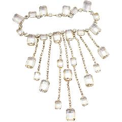 Clear Emerald Cut Necklace