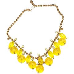 Yellow Chatons Only Necklace