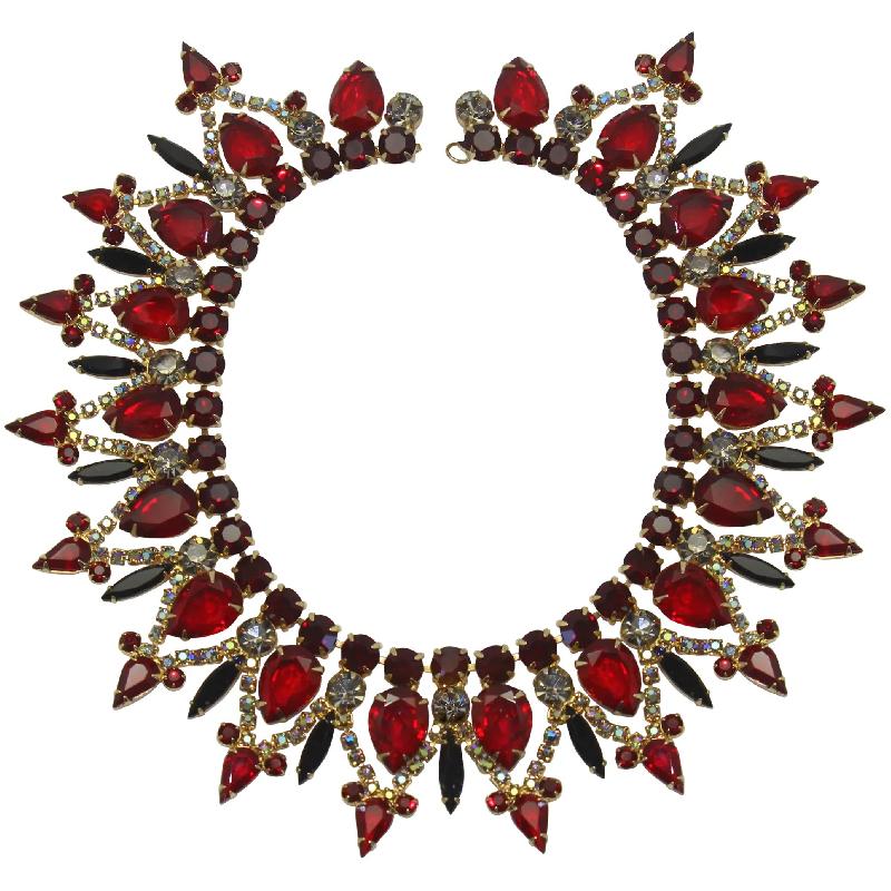 Front view of Red Pear Necklace