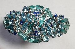 Blue Baguettes Bracelet Clamper