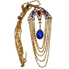 Blue Cabochons Spotted Pendant