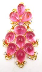 Pink Cabochons Pin Pendant