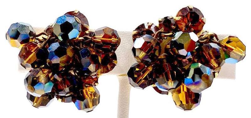 Front view of Topaz Chatons Only Earrings Clip