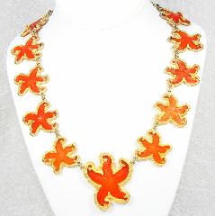 Orange Plastic Necklace