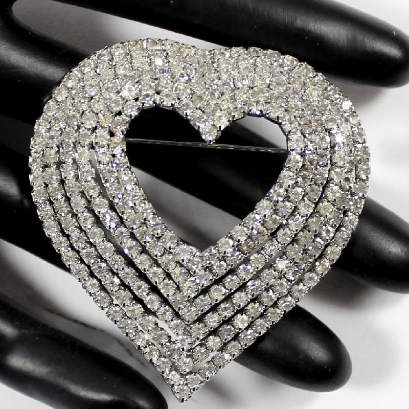 Front view of Clear Chatons Only Brooch