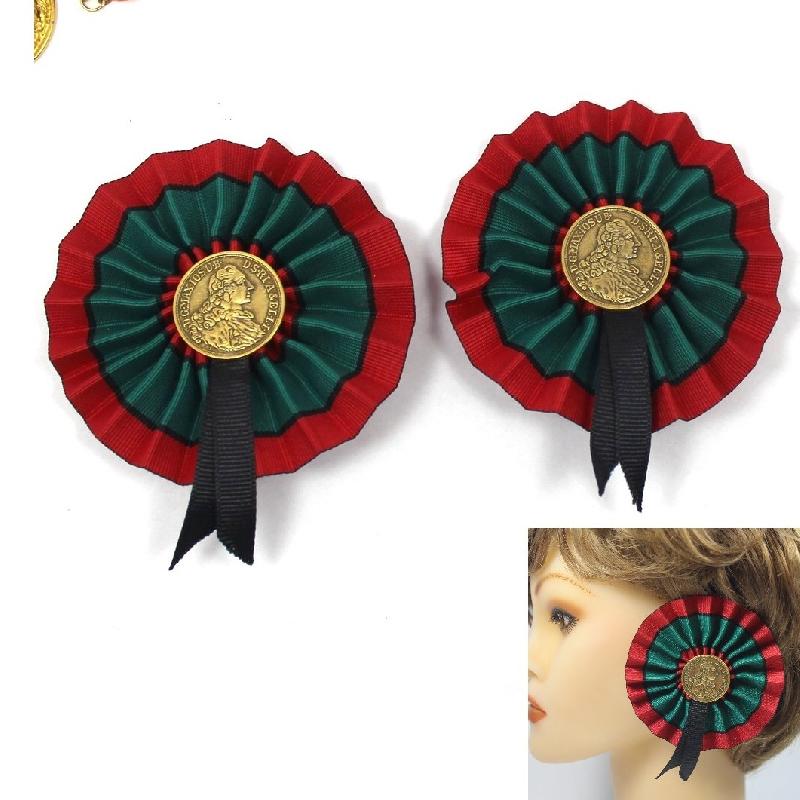 Front view of Green Earrings Clip