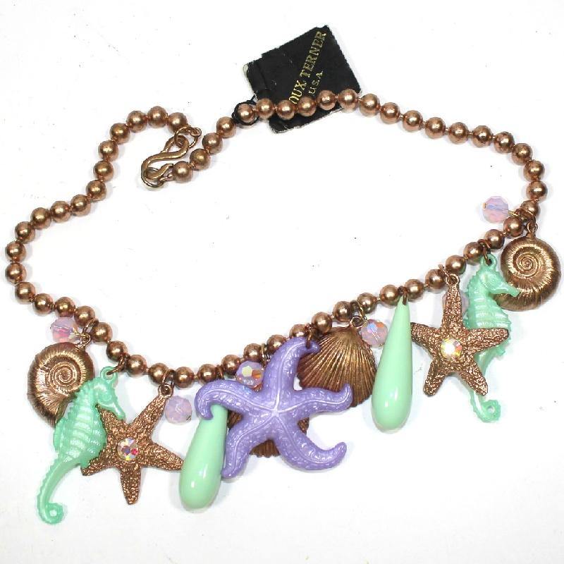 Front view of Multiple Colors Plastic Necklace