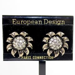 Clear Chatons Only Earrings Pierced
