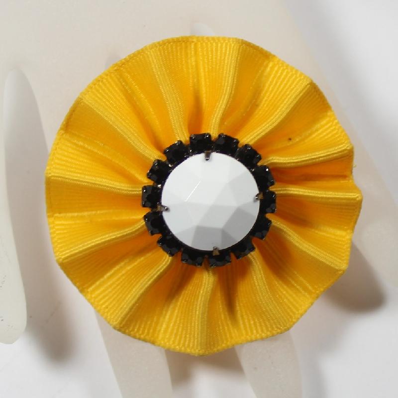 Front view of Yellow Chatons Only Brooch