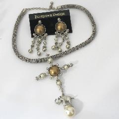 Cabochons Pearl Earrings Clip