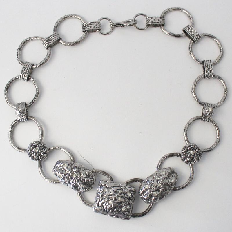 Front view of Clear Chatons Only Necklace