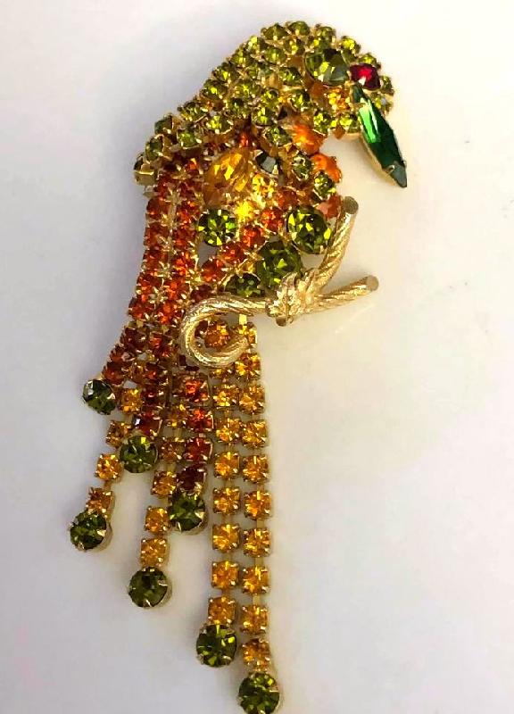 Front view of Fall Navettes Brooch