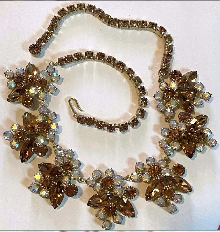 Front view of Topaz Navettes Necklace