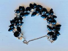 Black (jet) Navettes Bracelet 5 Link