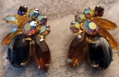 Hematite Cabochons Earrings Clip