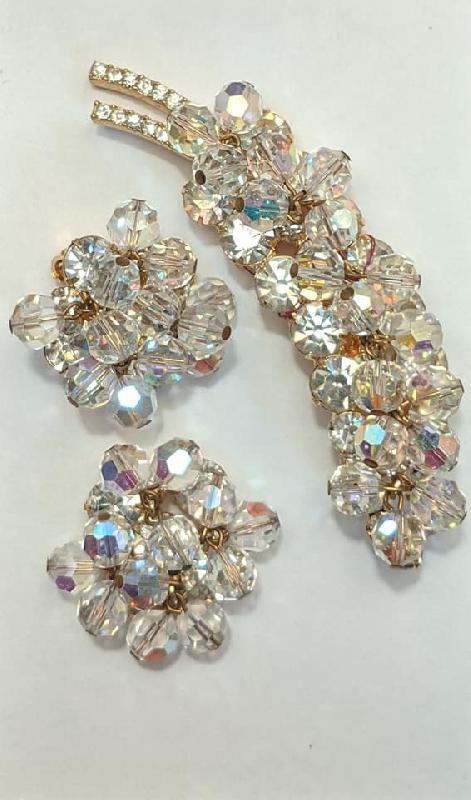 Front view of Clear Chatons Only Brooch