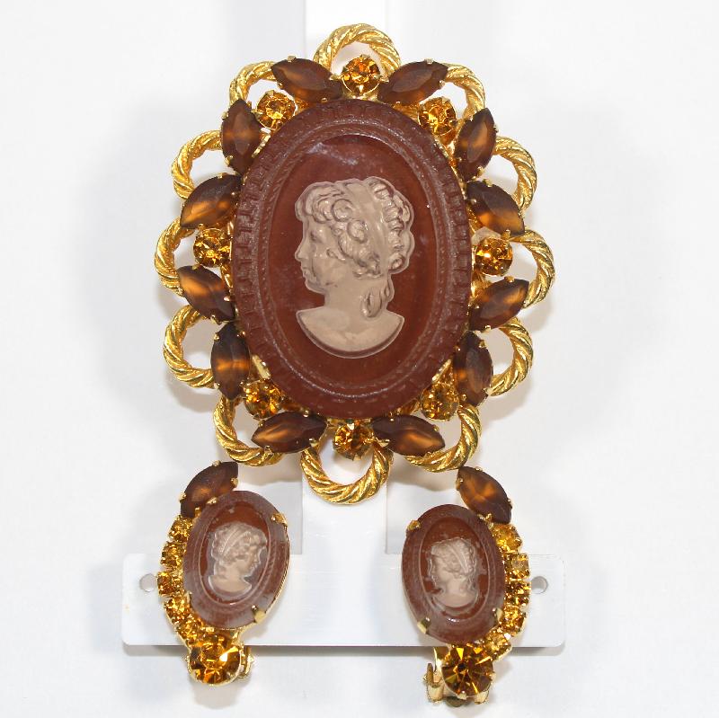 Front view of Topaz Navettes Frosted Earrings Clip