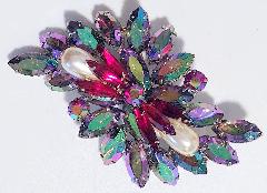 AB Navettes Pearl Brooch