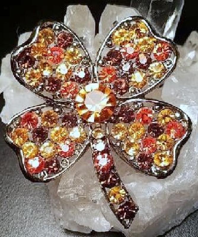 Front view of Fall Chatons Only Brooch
