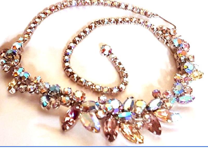 Front view of Topaz Navettes Necklace