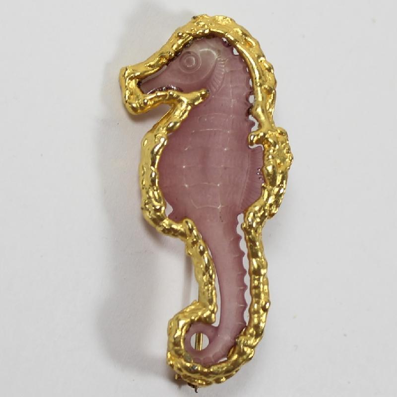 Front view of Pink Cabochons Molded/Cut Brooch