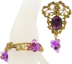 Purple (cardinal) Bracelet Flat Fold Over