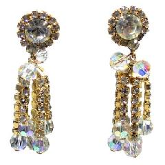 Gray (black Diamond) Chatons Only Earrings Clip