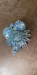 Blue Navettes Rivoli/Margarita Brooch