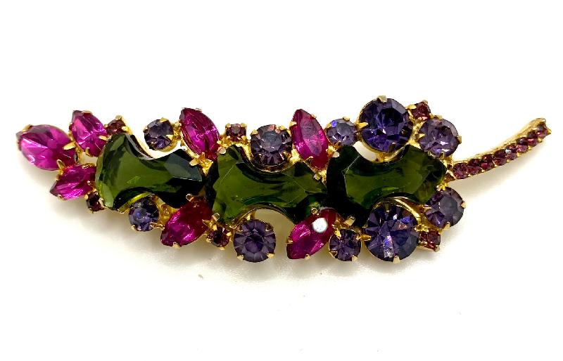 Front view of Multiple Colors Anchor Brooch