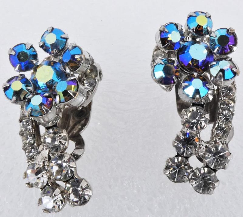 Front view of AB Chatons Only Earrings Clip