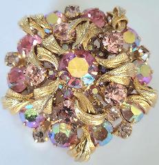 Pink Chatons Only Pin Pendant