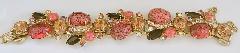 Orange Cabochons Spotted Bracelet 5 Link