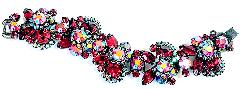 Red Navettes Bracelet 5 Link