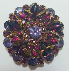 Purple (cardinal) Navettes Pin Pendant