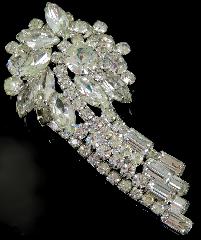 Clear Baguettes Brooch