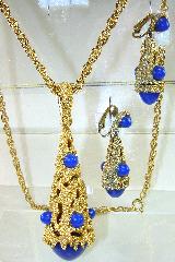 Blue Cabochons Plastic Pendant